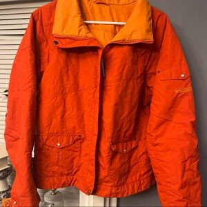 Columbia Spring Jacket Lightweight Zip Up Orange Sz Medium